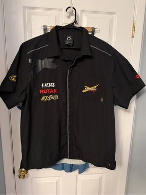 TEAM CAN AM PIT Black Embroidered Logo Short-Sleeve Shirt